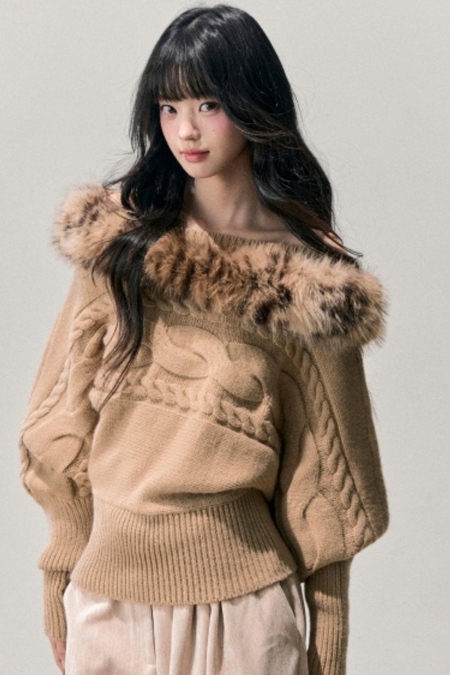 Tea Fragrance Mohair Sweater