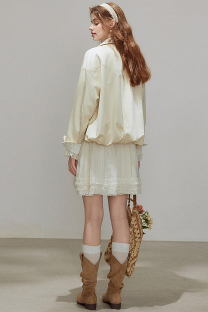 Lace Autumn Trench Coat