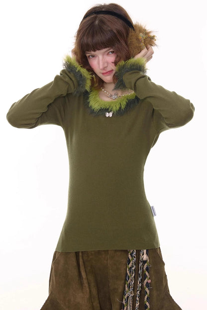 American Retro Knitted Sweater