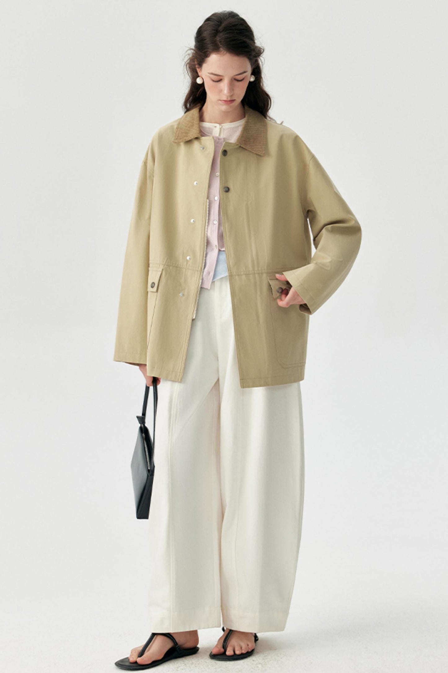 Relaxation Lapel Trench Coat