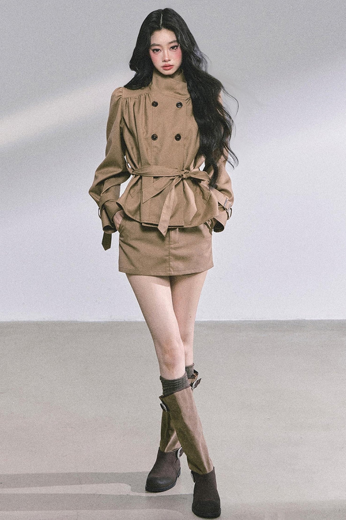 French Autumn Coat & Skirt Set-Up