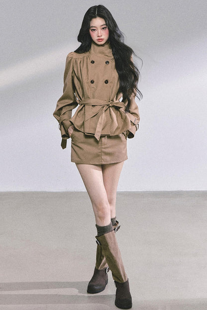 French Autumn Coat & Skirt Set-Up