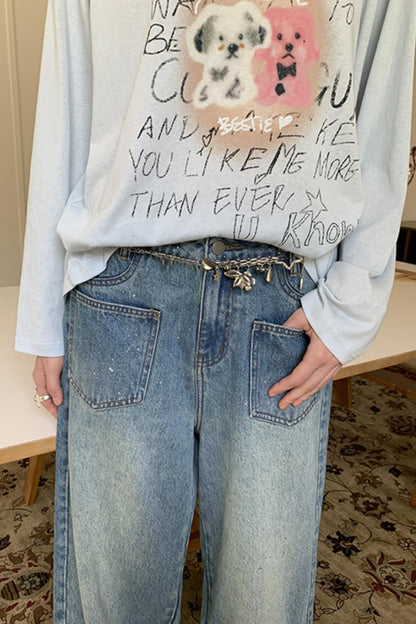 Structured Silver Summer Jeans