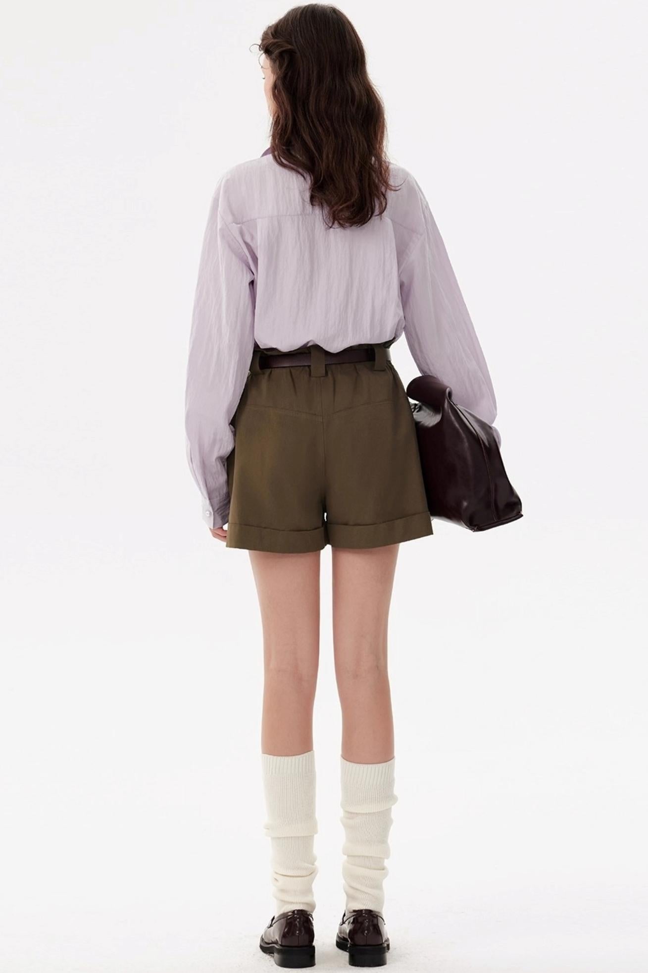 Niche Purple Long-Sleeved Shirt