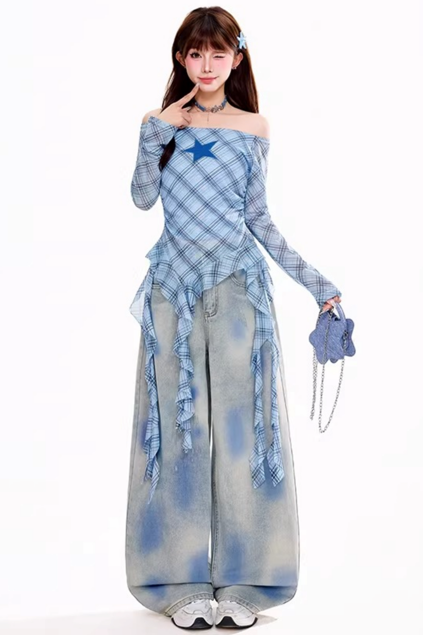 Vintage Washed Denim Pants