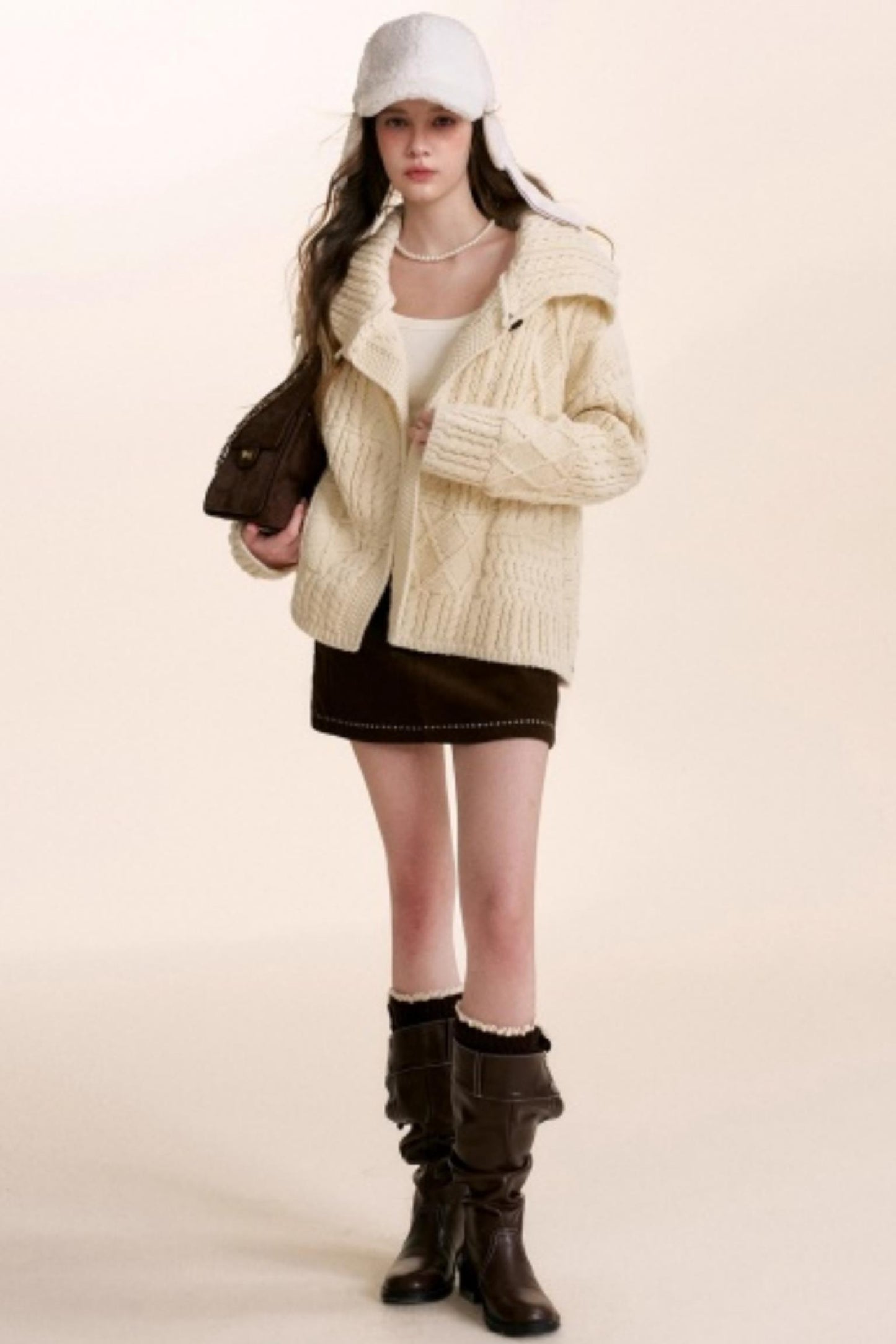 Safari Core Cable Knit Cardigan