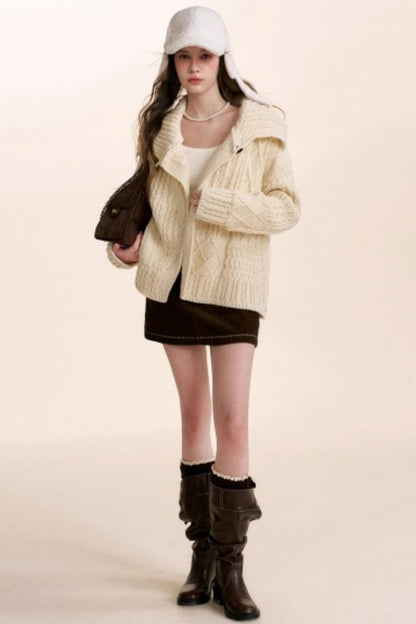 Safari Core Cable Knit Cardigan