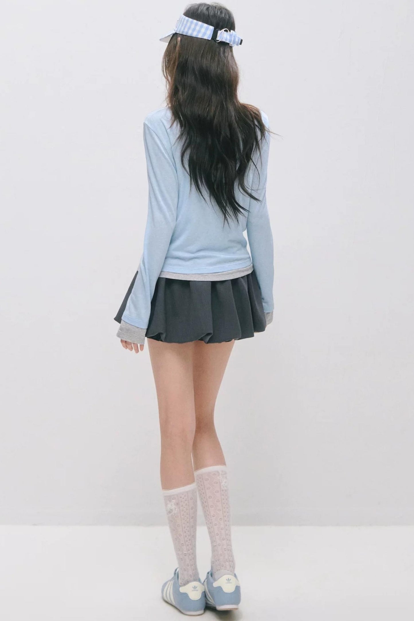 Layered Fake Two-Piece Tencel Wool Top