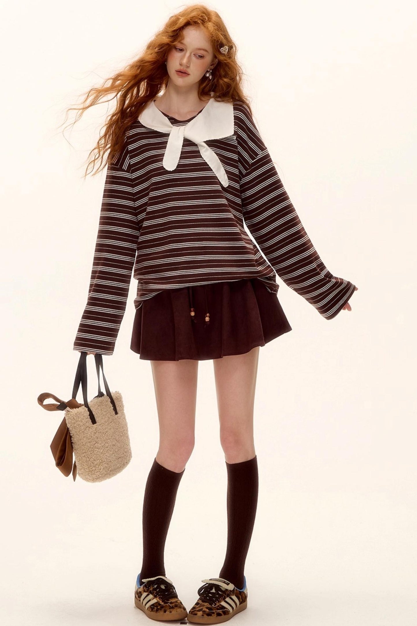 Beaded Suede Puffy Skirt