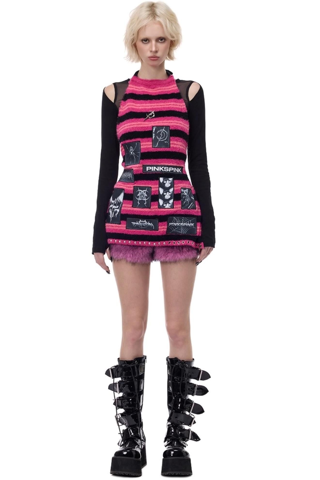 Electric Moon Knitted Apron Sweater