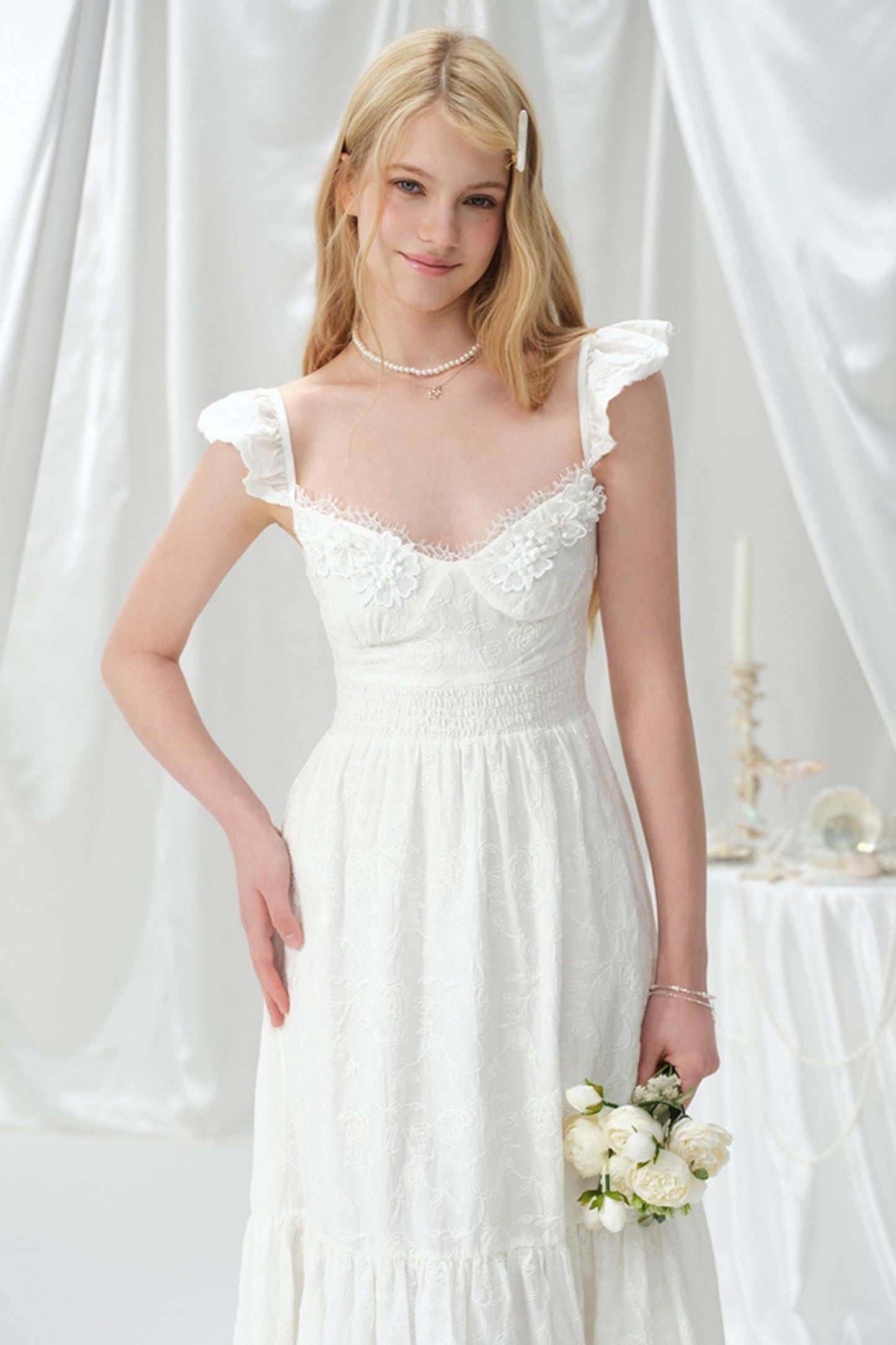 Summer Lace Halter Dress