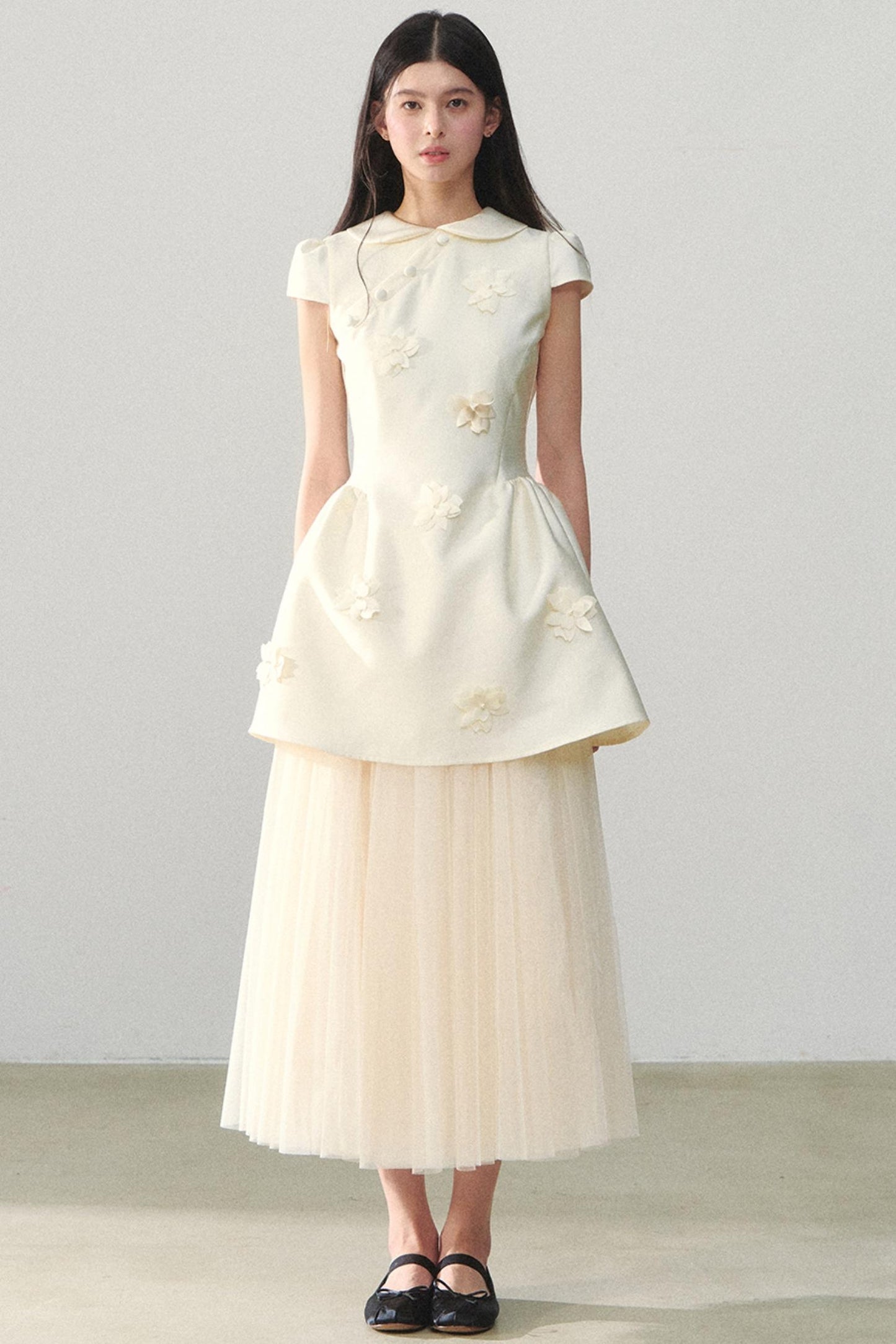 Park Floral Gray Dress