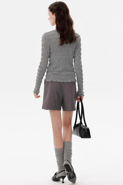 Woolen Slim Knit Cardigan & Sling Set-Up