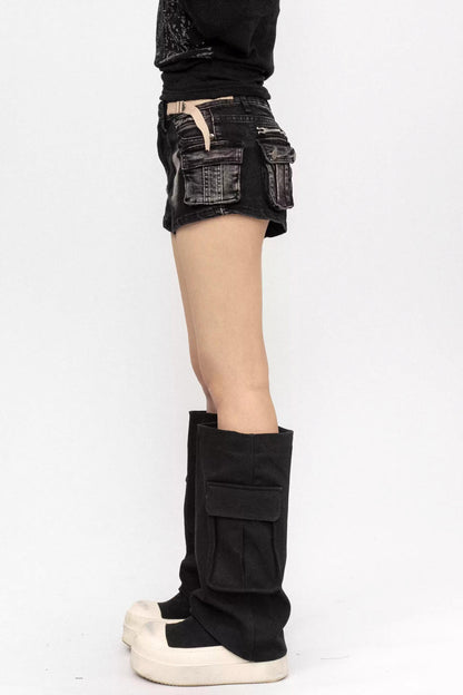 Retro Washed Vintage Denim Shorts