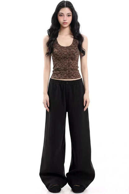 Slim-Fit Leopard Print Top