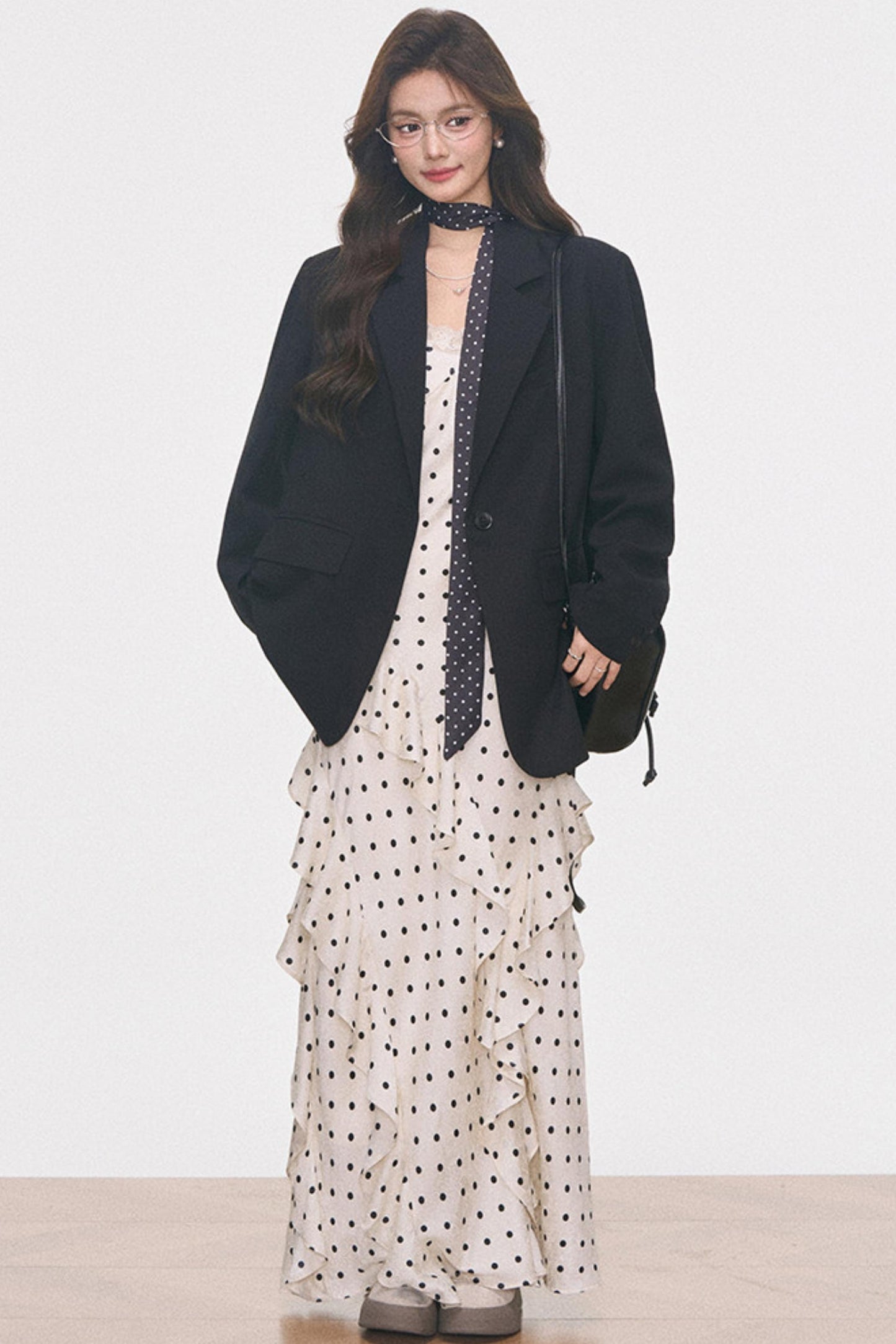 Polka Dot Commuter Dress Set-Up