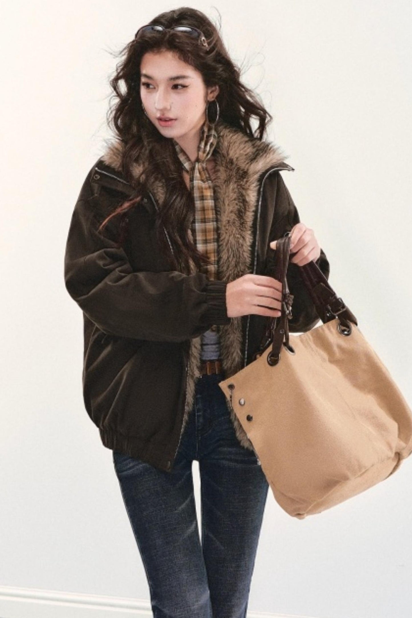 Retro Fur Collar Winter Coat