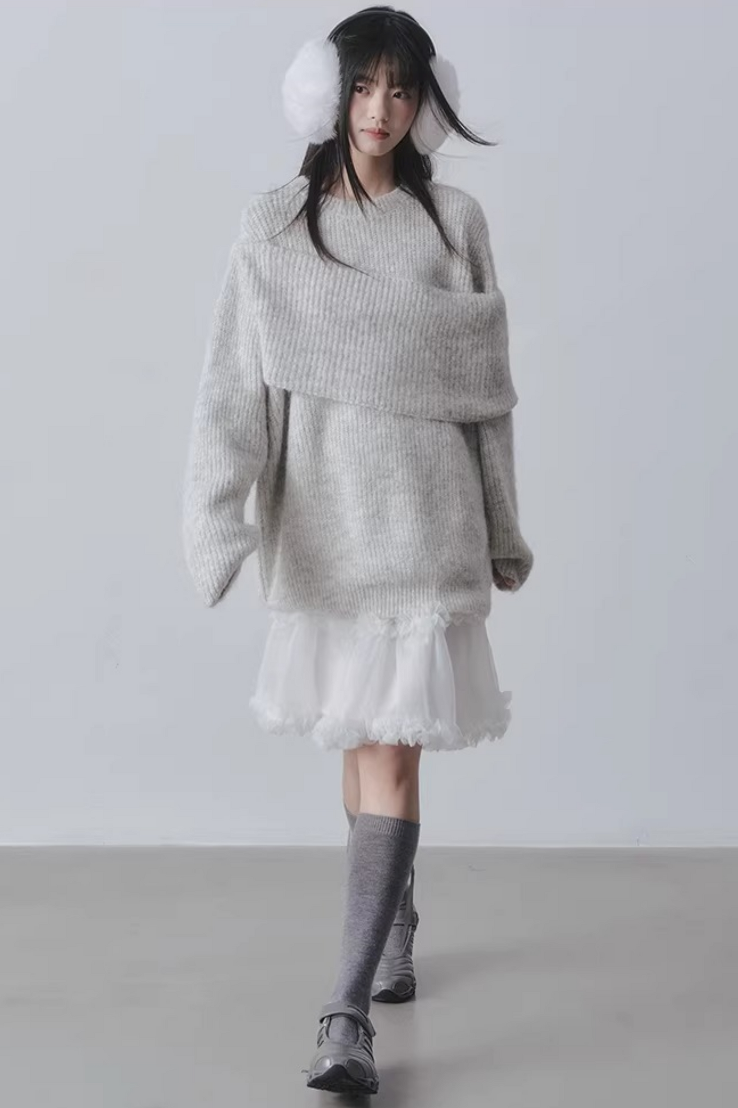 Morning Mist Patchwork Sweater