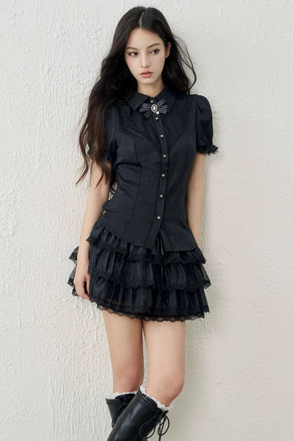 Ghost Girl Puff Sleeve Top
