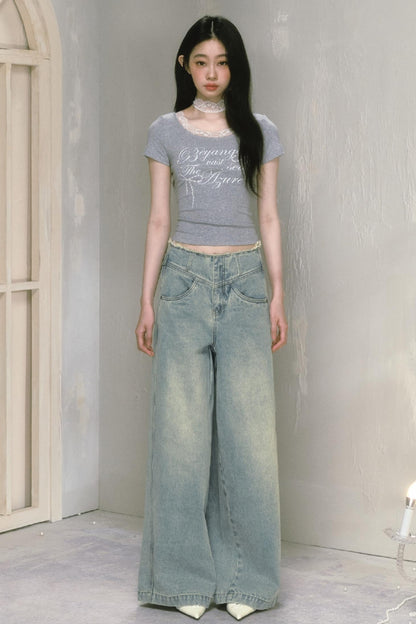 Classic Wide-Leg Jeans Pant