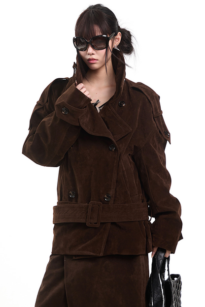 Retro Double-Breasted Cotton Jacket