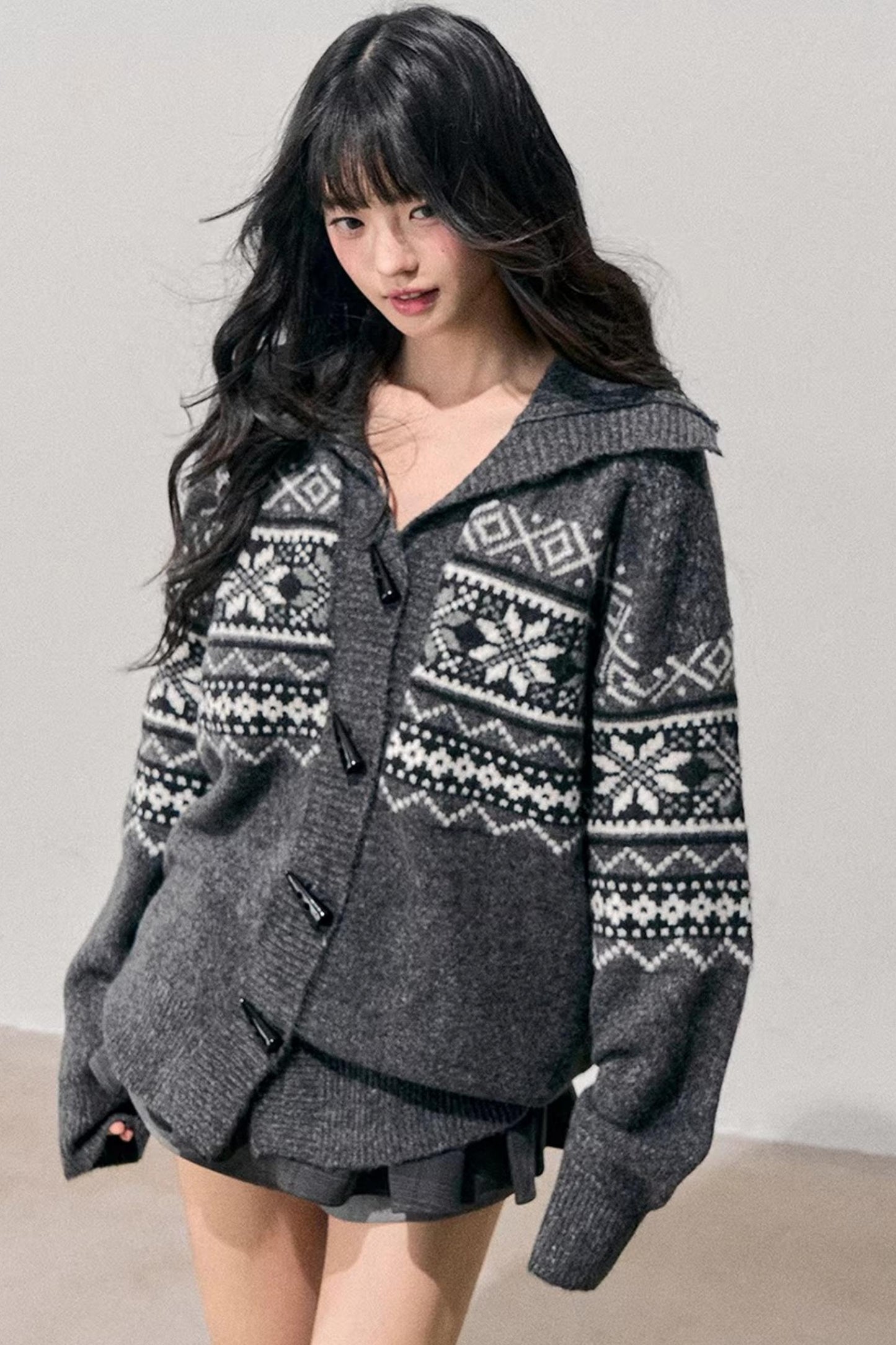 Fair Isle Duffle Cardigan