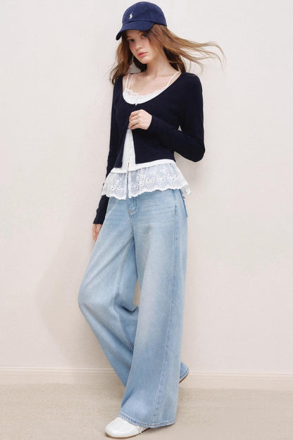 Balletcore Color Block Cardigan