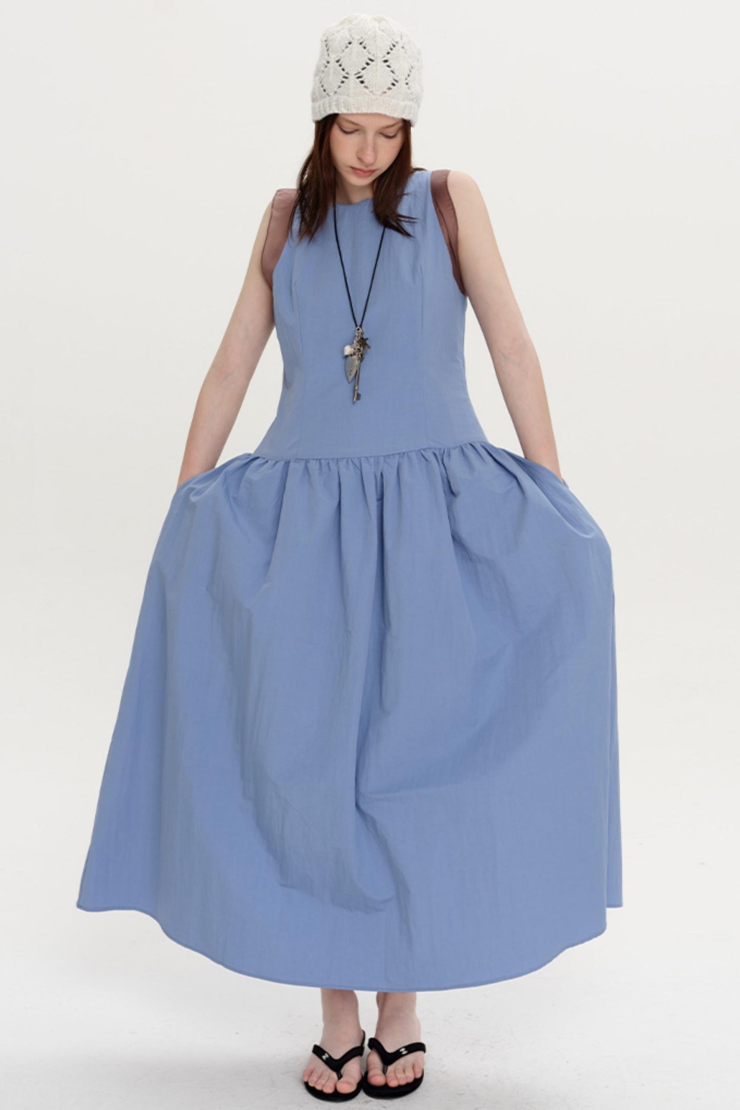 Roman Colorblock Yarn Dress