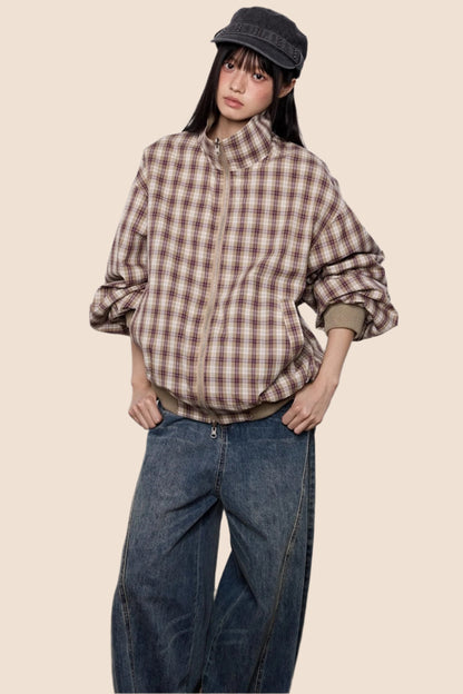 Bath Style Reversible Plaid Jacket