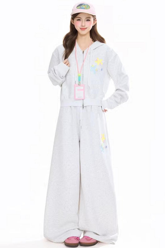 Energetic Zip-Up Hoodie Jacket Set-Up