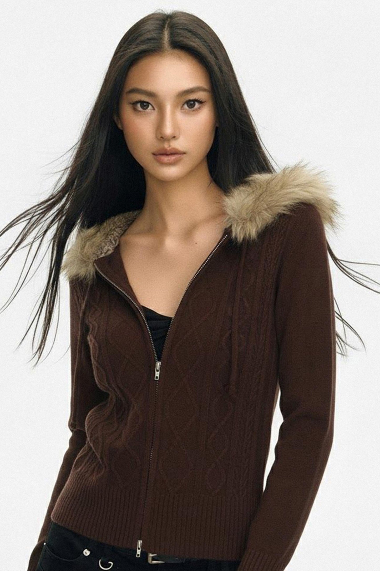 Long Sleeve Basic Zipped Top