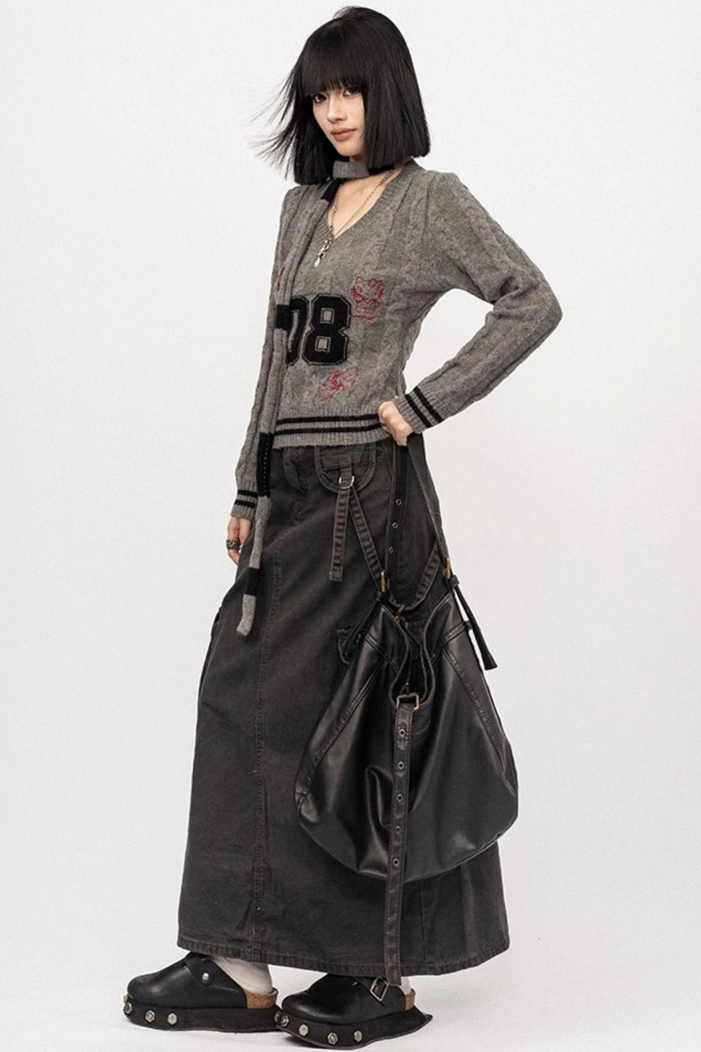 Vintage Spice Girl V-Neck Sweater