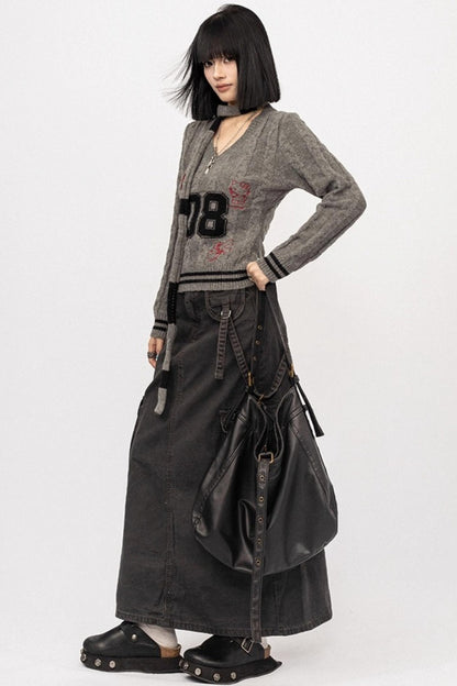 Vintage Spice Girl V-Neck Sweater