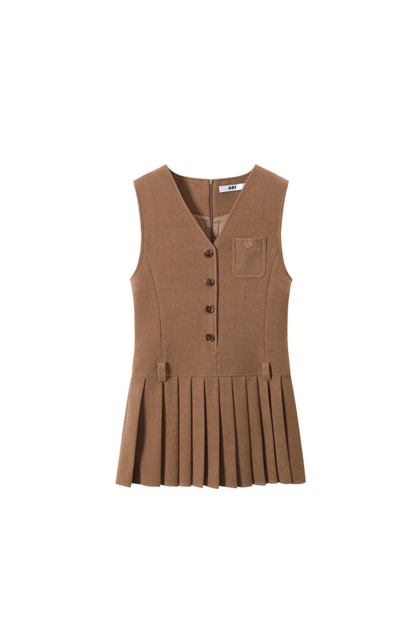 Woolen Commuter Pleated Vest Dress