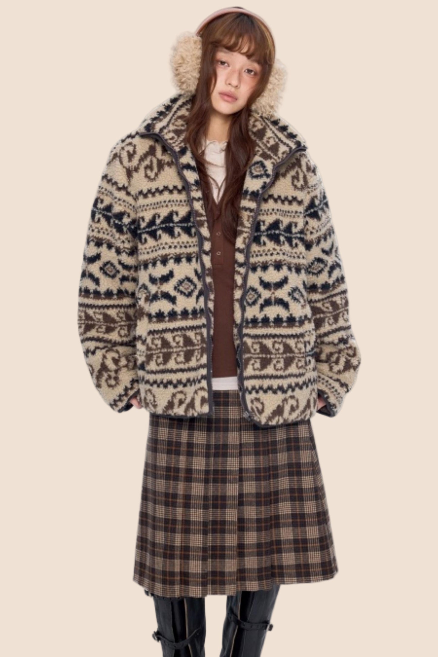 Ethnic Fleece Cotton Jacket