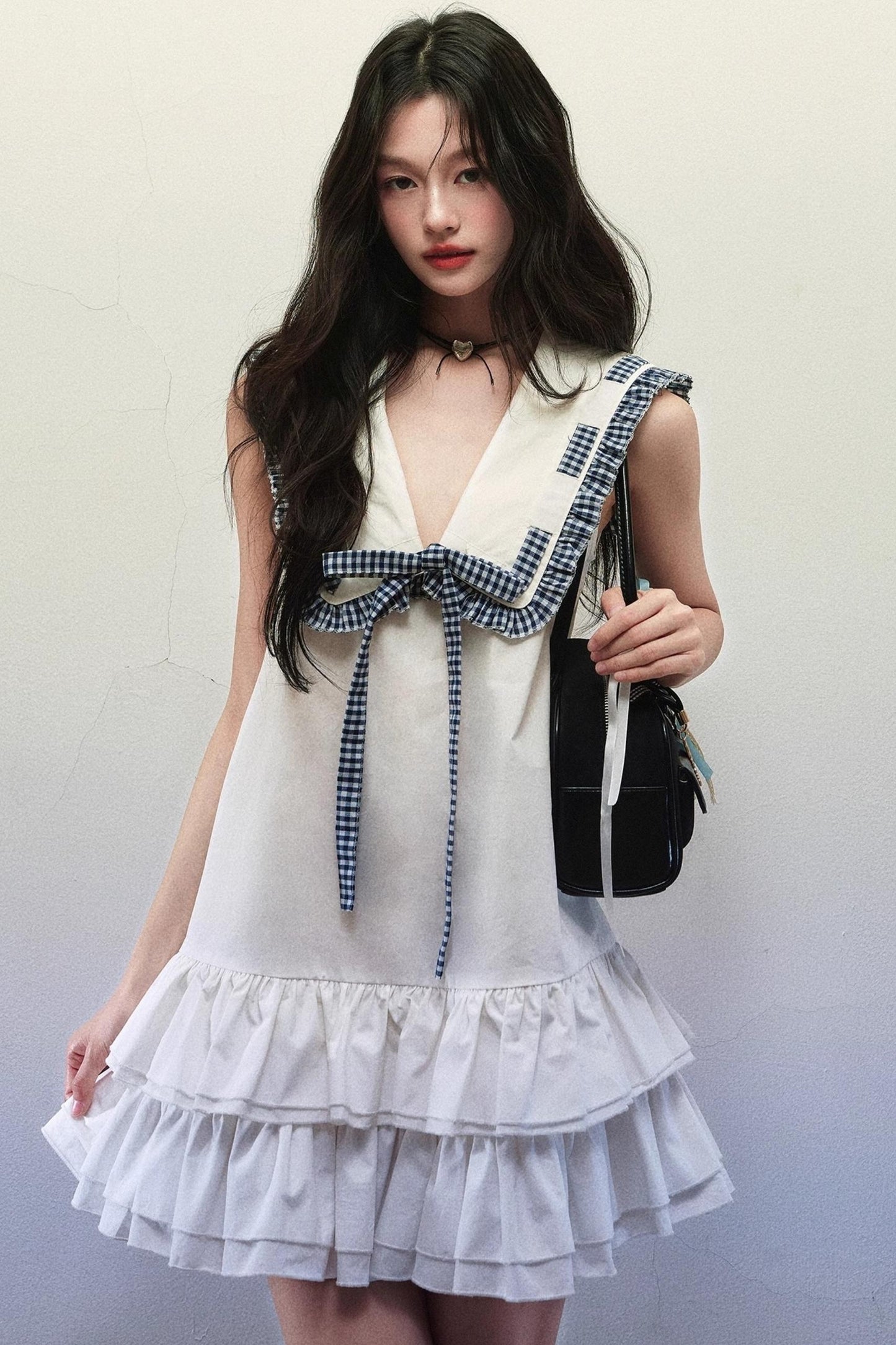 Layered Ruffle A-Line Dress