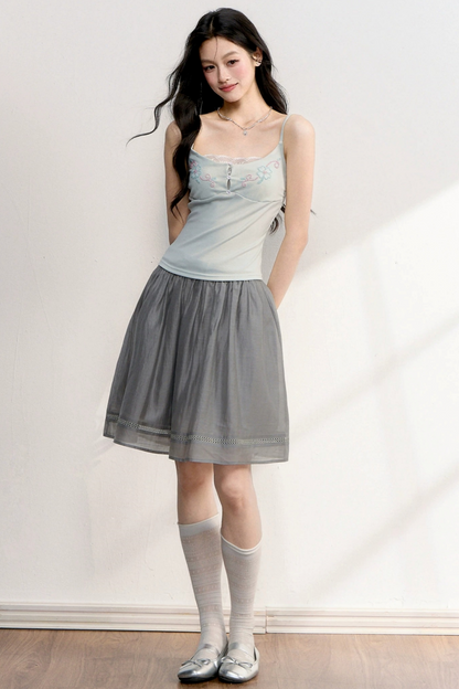 Strawberry Bow A-Line Skirt
