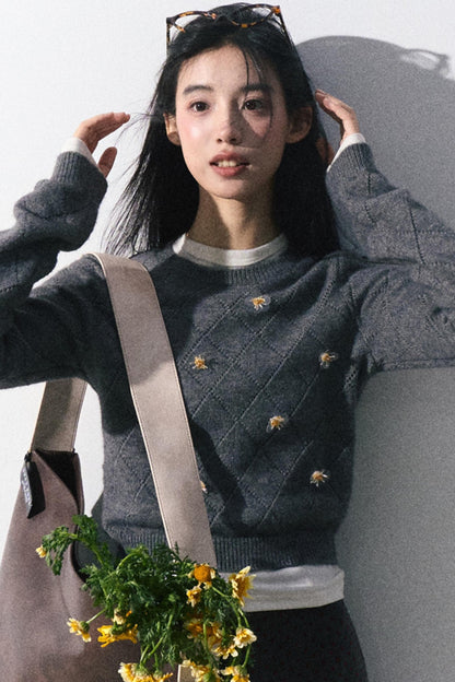 Heavy Industry Beaded Knit Sweater