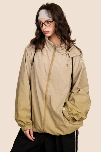 Gradient Contrast Windproof Softshell Jacket