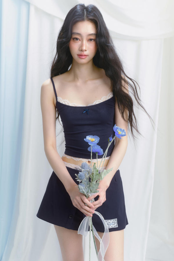 Sporty Strap Knit Top Set-Up