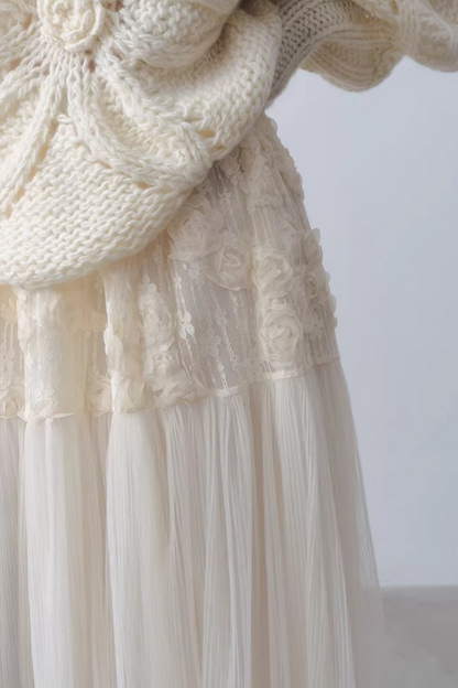 White Jade Floral Skirt