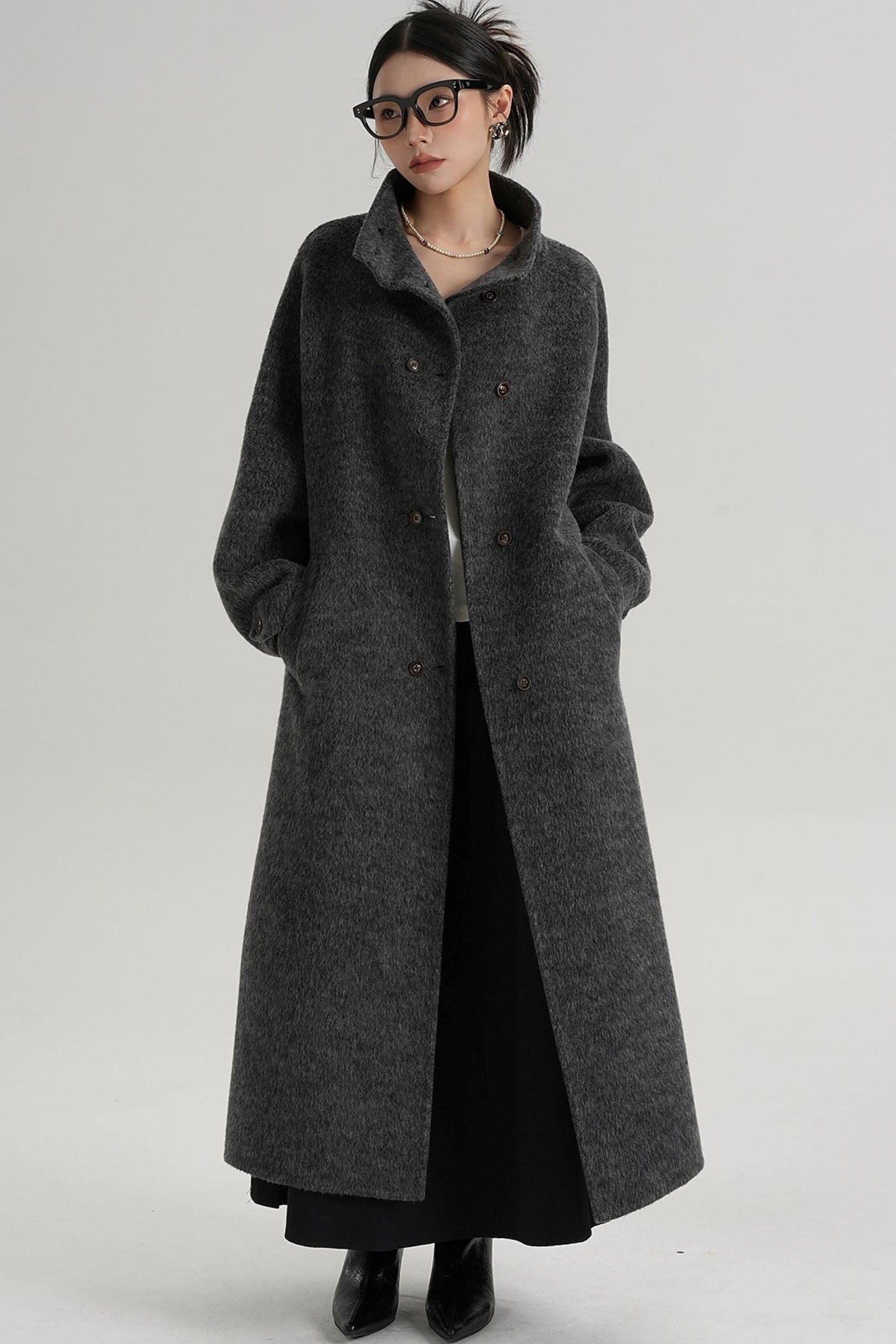 High Neck Wool Coat