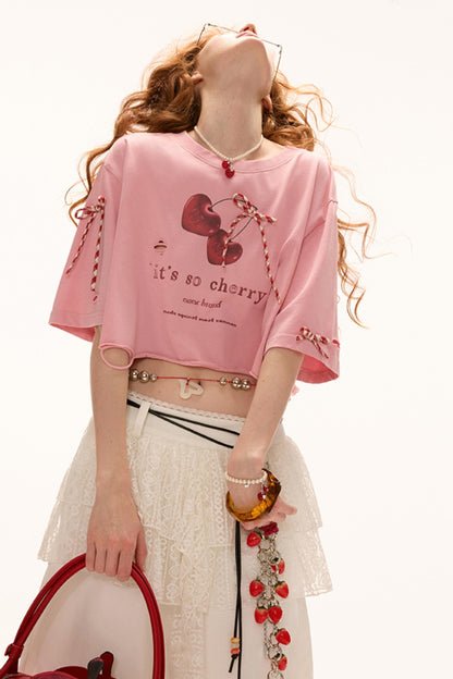 Cherry Bow Tee