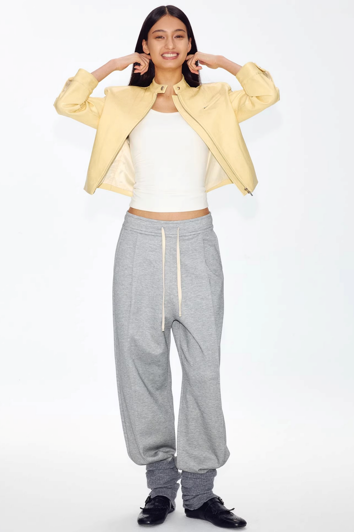 Retro Yellow Leather Jacket