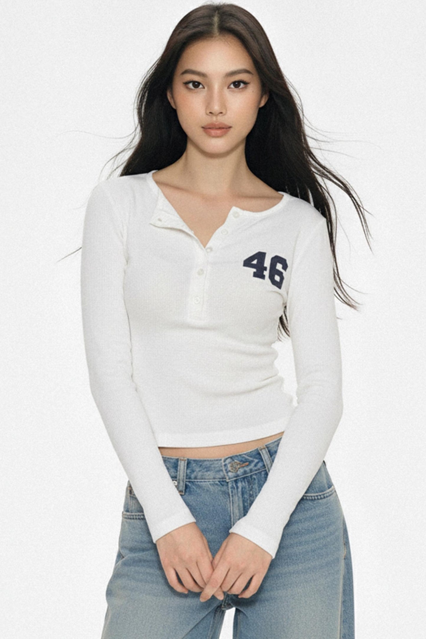 White Pleated Slim Top