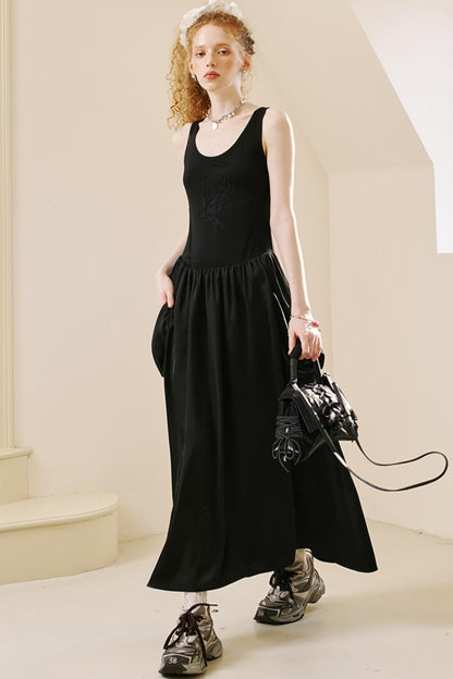 Swallow Embroidered Summer Dress