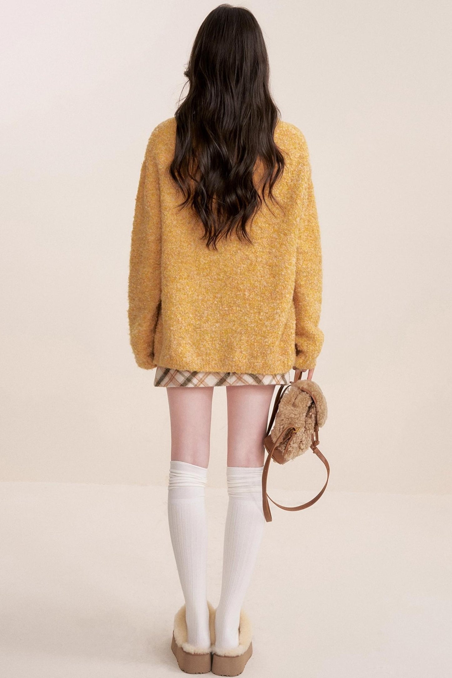 Sunset Velvet Bow knot Cardigan