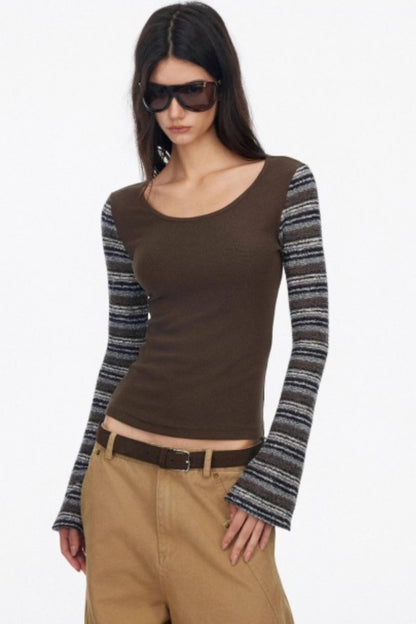 Stripe Slim Long Sleeve T-Shirt