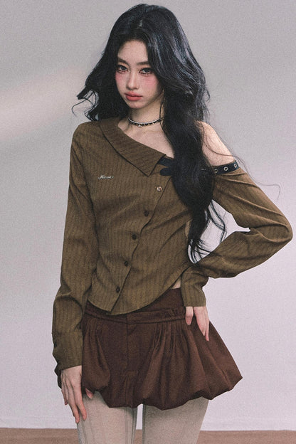 Autumn Striped Slimming Top