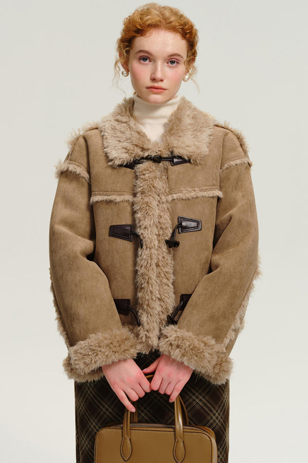 빈티지 램스울 뿔 버튼 재킷 